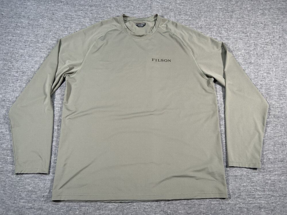 Filson Barrier Performance Shirt Mens XXL Green Desert Sage Long Sleeve Stretch